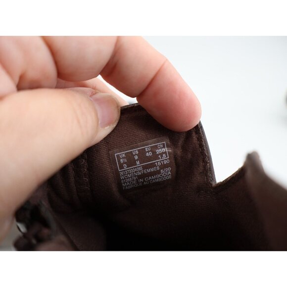 Clarks Women's Verona Trish Boot Size 9 Block Heel Bootie Brown Leather Comfy - Picture 10 of 12